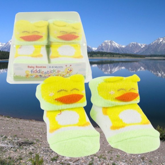 Fiddlesticks Baby Booties 0-6 months - Picture 2 of 7